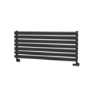 Sorrento Midnight Black Oval Designer Radiator 413x1000mm Single Panel 1696 BTU
