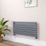 Riace Dark Grey Anthracite Flat Designer Radiator 490x1000mm Single Panel 1891 BTU