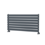 Riace Dark Grey Anthracite Flat Designer Radiator 490x1000mm Single Panel 1891 BTU