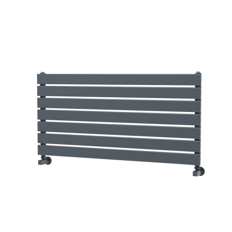 Riace Dark Grey Anthracite Flat Designer Radiator 490x1000mm Single Panel 1891 BTU