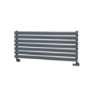 Sorrento Dark Grey Anthracite Oval Designer Radiator 413x1000mm Single Panel 1696 BTU