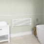 Ravello White Square Designer Radiator 315x1000mm Single Panel 1502 BTU