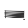 Sorrento Midnight Black Oval Designer Radiator 413x1200mm Single Panel 2007 BTU