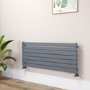 Riace Dark Grey Anthracite Flat Designer Radiator 490x1200mm Single Panel 2239 BTU