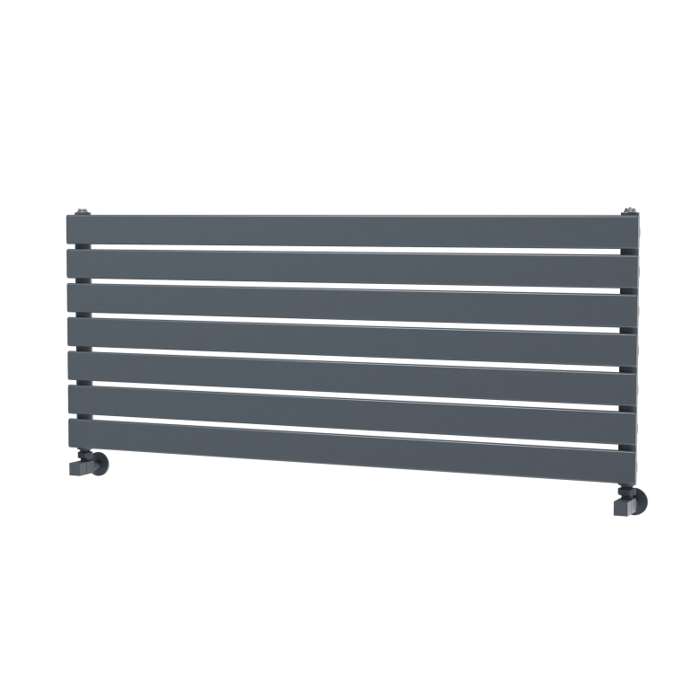 Riace Dark Grey Anthracite Flat Designer Radiator 490x1200mm Single Panel 2239 BTU