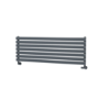 Sorrento Dark Grey Anthracite Oval Designer Radiator 413x1200mm Single Panel 2007 BTU
