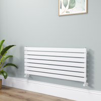Riace White Flat Designer Radiator 490x1200mm Single Panel 2239 BTU