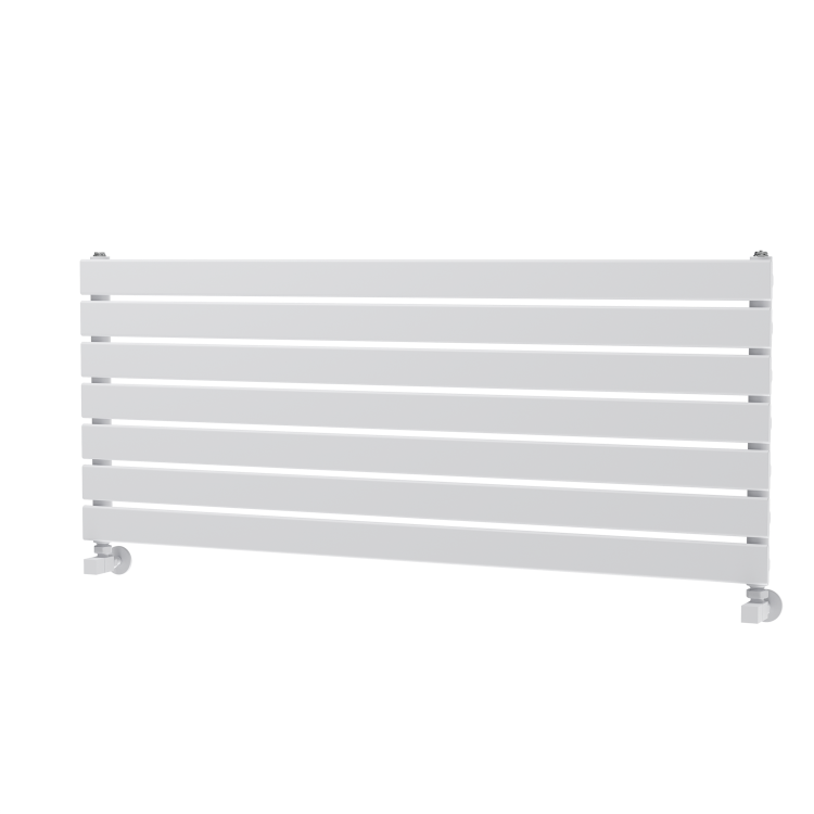 Riace White Flat Designer Radiator 490x1200mm Single Panel 2239 BTU