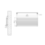Riace White Flat Designer Radiator 490x1200mm Single Panel 2239 BTU