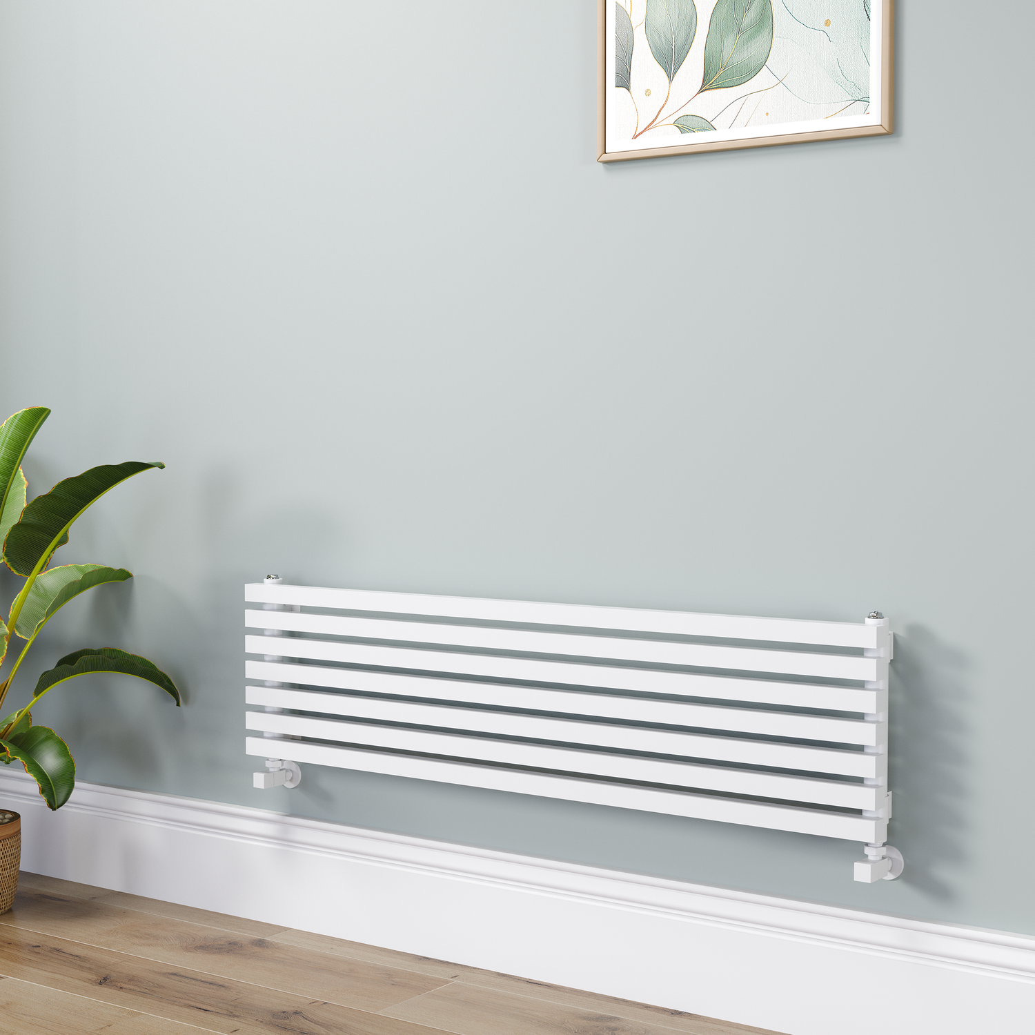 Square Designer Radiator 315x1200mm Single Panel 1771 BTU