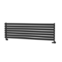 Sorrento Midnight Black Oval Designer Radiator 413x1400mm Single Panel 2321 BTU