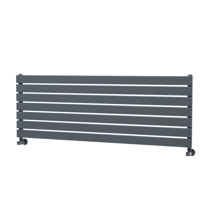 Riace Dark Grey Anthracite Flat Designer Radiator 490x1400mm Single Panel 2590 BTU