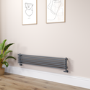 Ventura Dark Grey Anthracite Oval Unique Designer Radiator 245x1400mm Single Panel 1860 BTU