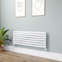 Riace White Flat Designer Radiator 490x1400mm Single Panel 2590 BTU