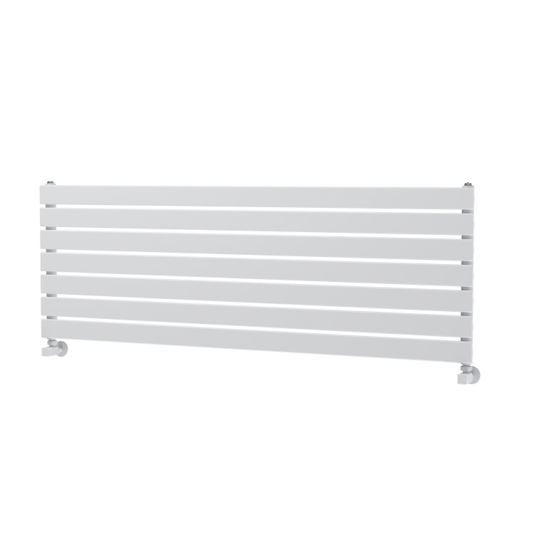 Riace White Flat Designer Radiator 490x1400mm Single Panel 2590 BTU