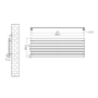 Riace White Flat Designer Radiator 490x1400mm Single Panel 2590 BTU