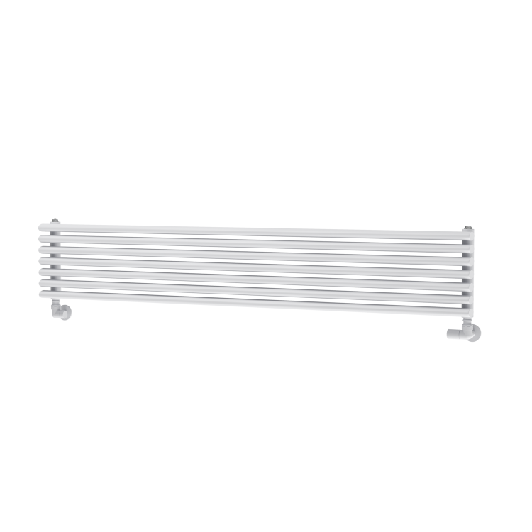 Ventura White Oval Unique Designer Radiator 245x1400mm Single Panel 1860 BTU