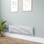 Ravello White Square Designer Radiator 315x1400mm Single Panel 2034 BTU