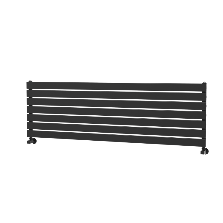 Riace Midnight Black Flat Designer Radiator 490x1600mm Single Panel 2952 BTU