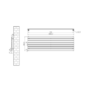 Riace Midnight Black Flat Designer Radiator 490x1600mm Single Panel 2952 BTU