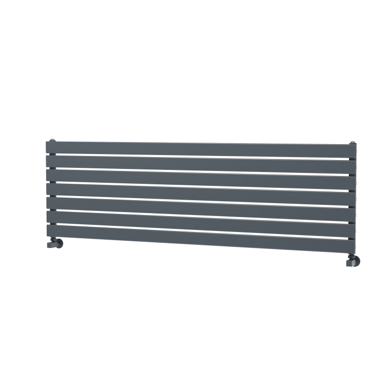 Riace Dark Grey Anthracite Flat Designer Radiator 490x1600mm Single Panel 2952 BTU