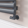 Sorrento Dark Grey Anthracite Oval Designer Radiator 413x1600mm Single Panel 2645 BTU