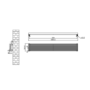 Ventura White Oval Unique Designer Radiator 245x1600mm Single Panel 2171 BTU
