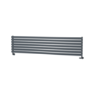 Sorrento Dark Grey Anthracite Oval Designer Radiator 413x1800mm Single Panel 2980 BTU