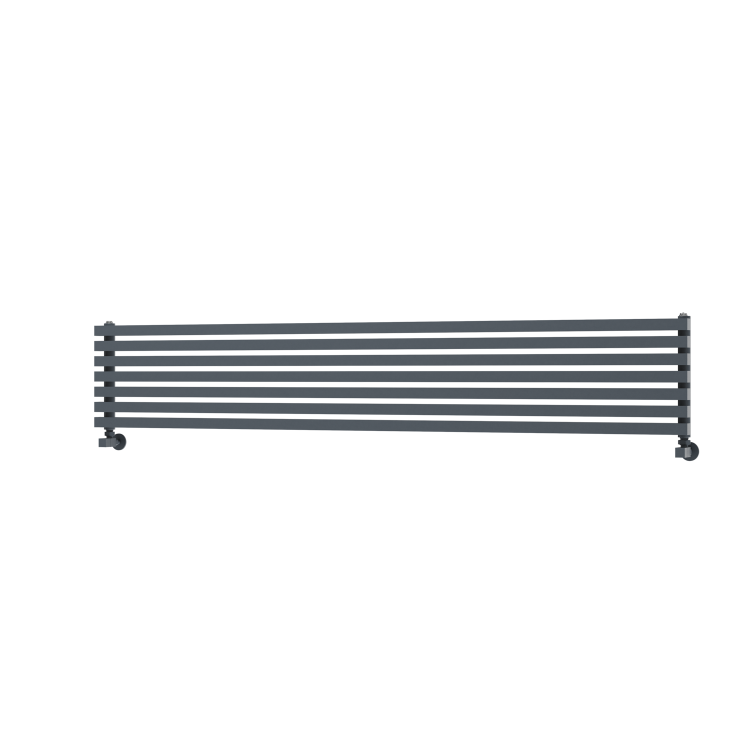 Ravello Dark Grey Anthracite Square Designer Radiator 315x1800mm Single Panel 2556 BTU