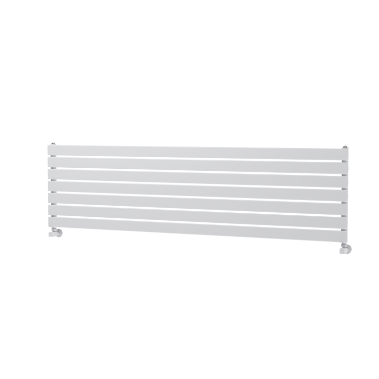 Riace White Flat Designer Radiator 490x1800mm Single Panel 3317 BTU