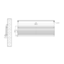 Riace White Flat Designer Radiator 490x1800mm Single Panel 3317 BTU