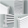Ventura White Oval Unique Designer Radiator 245x1800mm Single Panel 2478 BTU