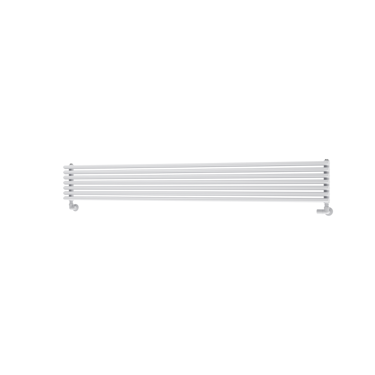 Ventura White Oval Unique Designer Radiator 245x1800mm Single Panel 2478 BTU