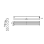 Ravello White Square Designer Radiator 315x1800mm Single Panel 2556 BTU