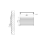 Riace Midnight Black Flat Designer Radiator 490x800mm Single Panel 1546 BTU