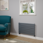 Riace Dark Grey Anthracite Flat Designer Radiator 490x800mm Single Panel 1546 BTU