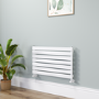 Riace White Flat Designer Radiator 490x800mm Single Panel 1546 BTU