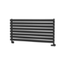Sorrento Midnight Black Oval Designer Radiator 472x1000mm Single Panel 1935 BTU