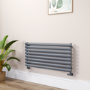 Sorrento Dark Grey Anthracite Oval Designer Radiator 472x1000mm Single Panel 1935 BTU