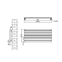 Sorrento Dark Grey Anthracite Oval Designer Radiator 472x1000mm Single Panel 1935 BTU
