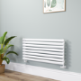 Sorrento White Oval Designer Radiator 472x1000mm Single Panel 1935 BTU
