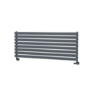 Sorrento Dark Grey Anthracite Oval Designer Radiator 472x1200mm Single Panel 2294 BTU