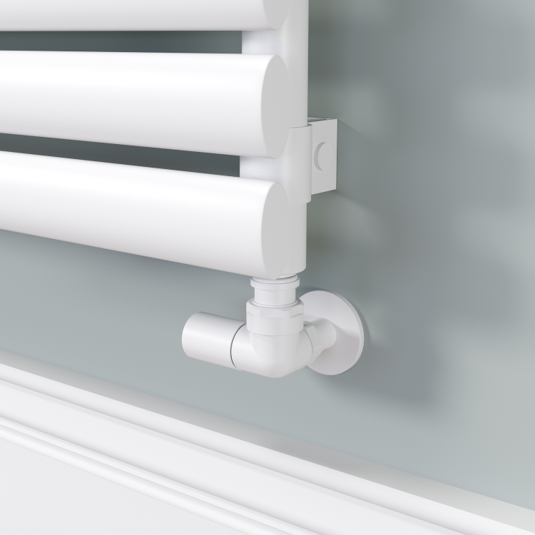 Sorrento White Oval Designer Radiator 472x1200mm Single Panel 2294 BTU