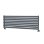 Sorrento Dark Grey Anthracite Oval Designer Radiator 472x1400mm Single Panel 2655 BTU