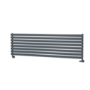 Sorrento Dark Grey Anthracite Oval Designer Radiator 472x1600mm Single Panel 3024 BTU