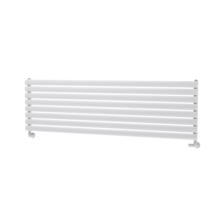Sorrento White Oval Designer Radiator 472x1600mm Single Panel 3024 BTU