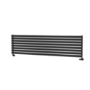 Sorrento Midnight Black Oval Designer Radiator 472x1800mm Single Panel 3403 BTU