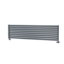 Sorrento Dark Grey Anthracite Oval Designer Radiator 472x1800mm Single Panel 3403 BTU