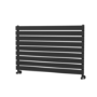 Riace Midnight Black Flat Designer Radiator 630x1000mm Single Panel 2433 BTU