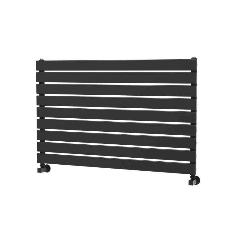 Riace Midnight Black Flat Designer Radiator 630x1000mm Single Panel 2433 BTU